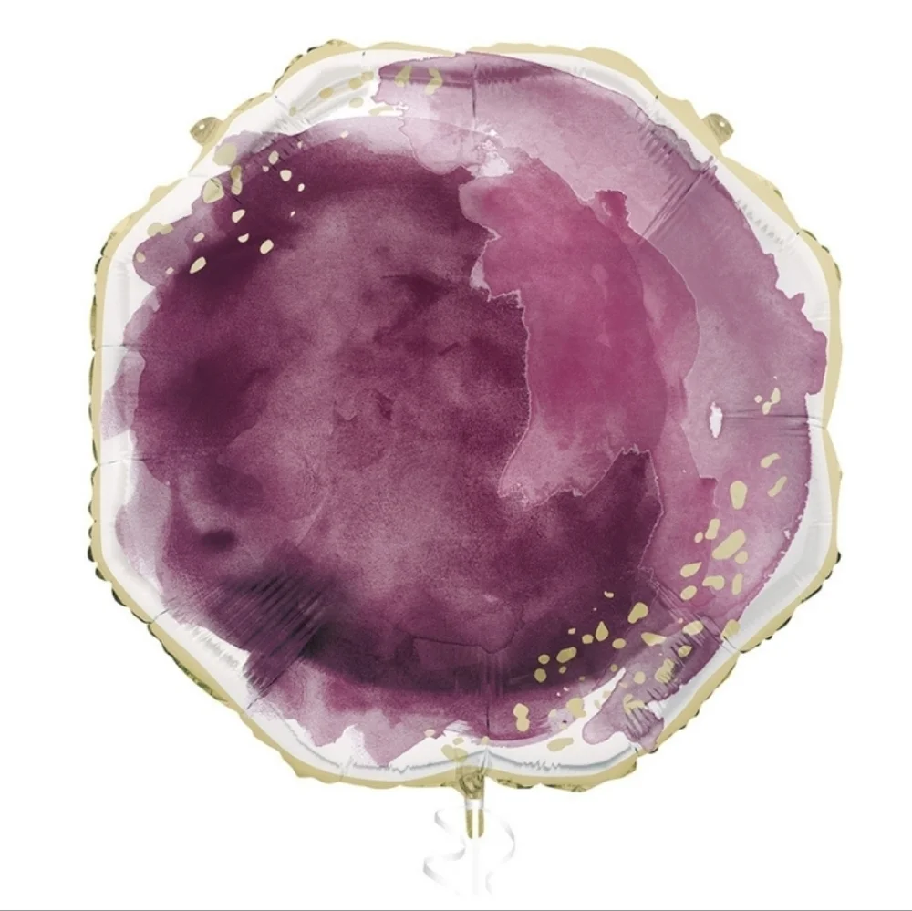 Unique Gold & Purple Octagonal Shaped Foil Balloon